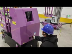 9m Platformhoogte Verticale Manlifts DC Aangedreven Dubbele Mast Zelfrijdend