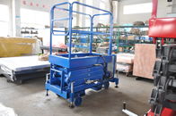 De explosiebestendige 3m Handlift van de Duw Mobiele Schaar in Blauwe Kleuren Gemakkelijke Verrichting