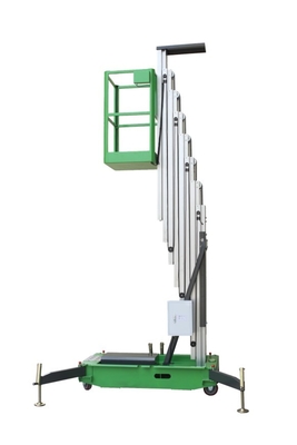 125 kg laadvermogen Aluminium luchtwerkplatform met een hefhoogte van 8 m