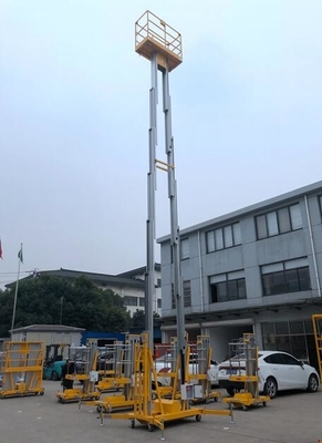 10 meters van de het Platform Dubbele Mast van het Aluminium de Luchtwerk Verticale Lift