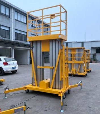 10 meters van de het Platform Dubbele Mast van het Aluminium de Luchtwerk Verticale Lift