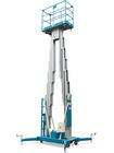 Het slepen van Hydraulisch Lucht het Werkplatform 12m van de Lift Dubbel Mast en het Laden 200Kg
