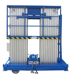 Quadruple Mast Insulated 10m Aerial Work Platform 300Kg with Rigid Aluminum Alloy Profile