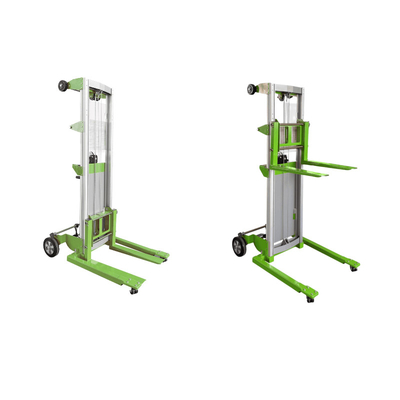 Handmatige materiaallift Draagbare handwiel Lifter Stacker Handmatige lift