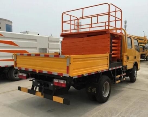 9 meters de Oranje van de Kleurenvrachtwagen Opgezette Schaar Lift met 300Kg-Ladingscapaciteit